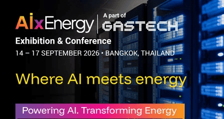 AixEnergy exhibition and conference poster bearing Gastech branding.