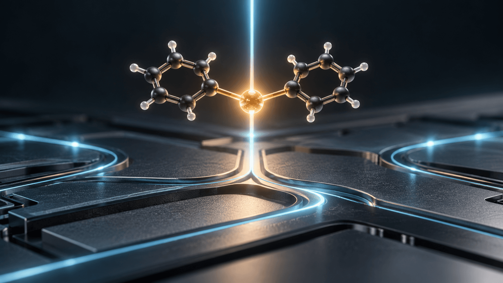 Visualization of NVision’s Molecular Qubit on a computer chip (Abstract)