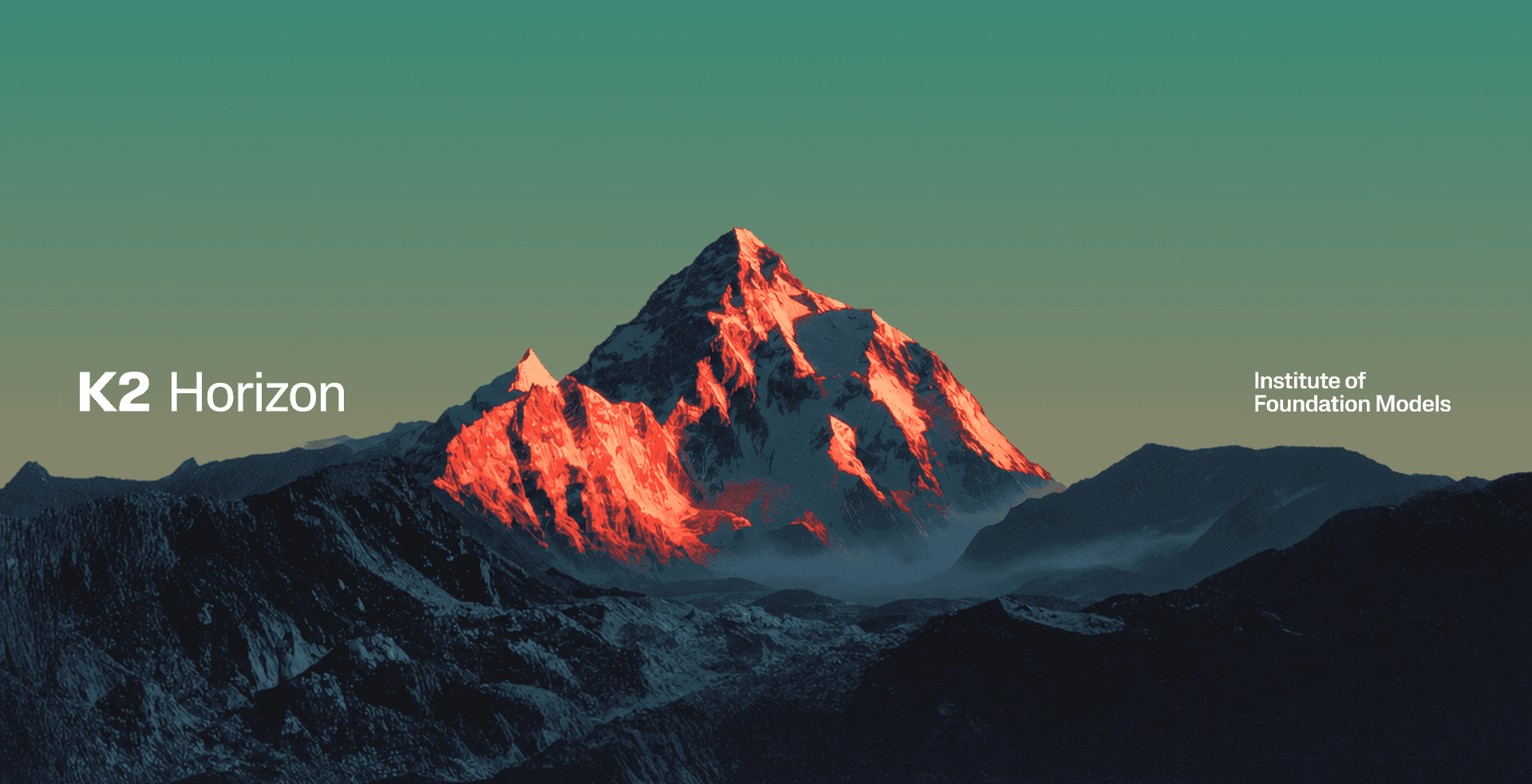 K2 Horizon graphic featuring a red-lit mountain peak.