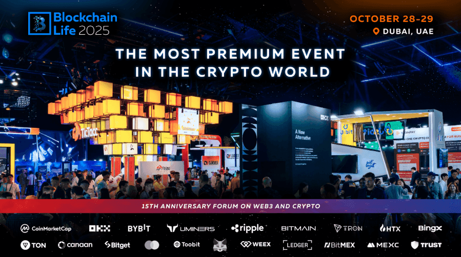 Featured image for "Blockchain Life 2025 Dubai Unites Global Crypto Leaders and Akon"