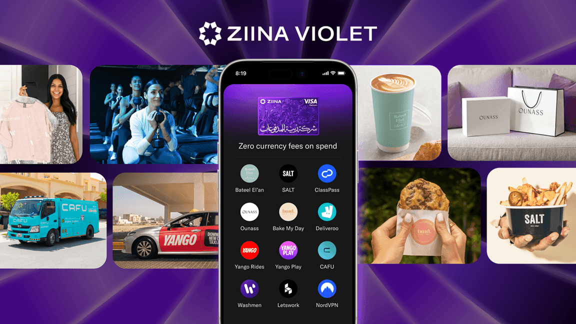Featured image for "Ziina Introduces Violet with Everyday Benefits and Zero Currency Fees"